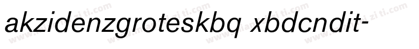 akzidenzgroteskbq xbdcndit字体转换